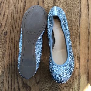 J Crew Glitter Flats